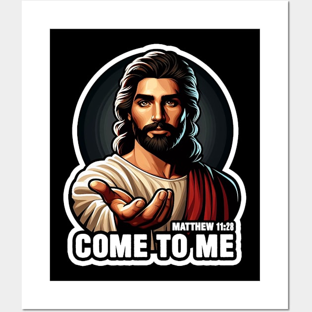 Matthew 11:28 Come To Me I Will Give You Rest Wall Art by Plushism